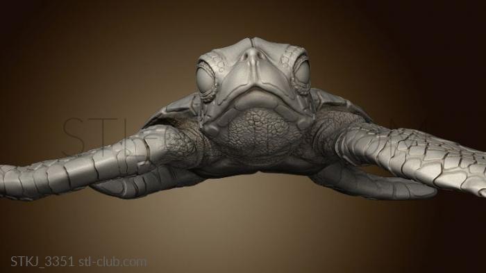 3D model Animal Leatherback Sea Turtle hatchling (STL)