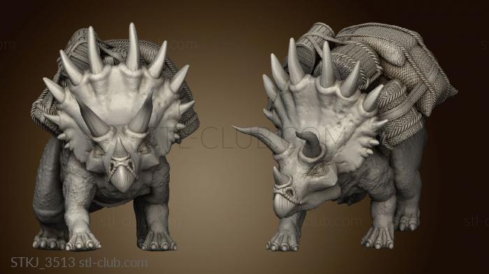 3D model Beasts Triceratops Walked Back (STL)