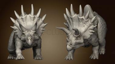 3D model Beasts Triceratops Walk Saddleback (STL)