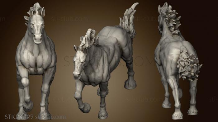 3D model Blood Moon Horse And Carriage Wild (STL)