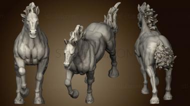 3D model Blood Moon Horse And Carriage Wild (STL)