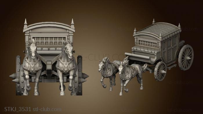 3D model Blood Moon Horse And Carriage (STL)