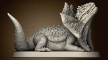 3D model lizard frilled rb (STL)