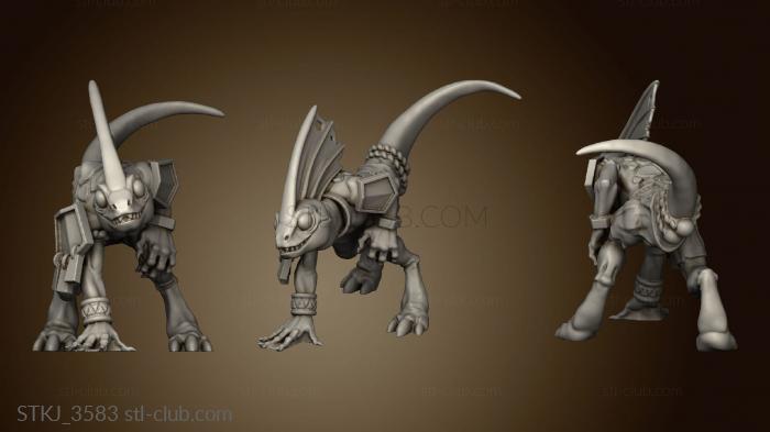 3D model Brute Fun Lizardmen Lizhen Skinks Craftables (STL)