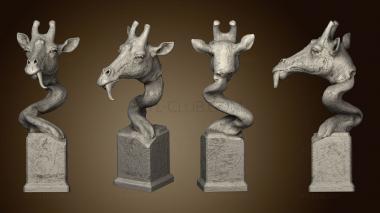 3D model African animals giraffe (STL)