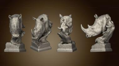 3D model African animals rhino (STL)