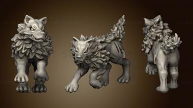 3D model dire wolves wolf (STL)