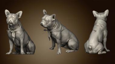 3D model Dog Animal Rt Sit (STL)