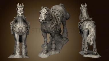 3D model Draft Horse Back (STL)