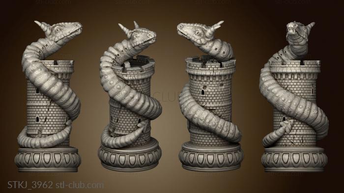 dragon chess the wyrm rook worm drain