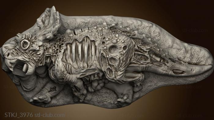 3D model Dead Triceratops Triceratops (STL)