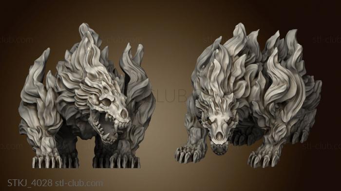 3D model Elemental Creatures Fire Bear (STL)