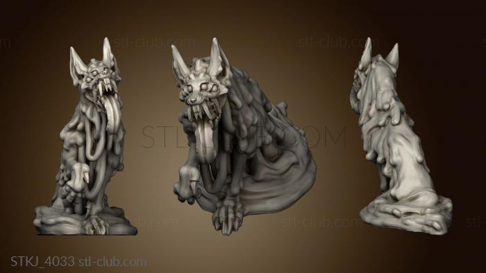 3D model elemental wolves black wolf (STL)