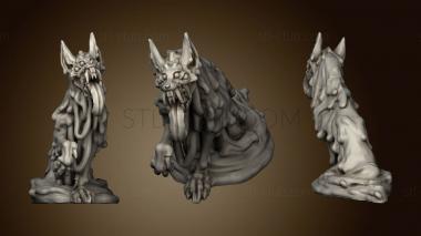 3D model elemental wolves black wolf (STL)