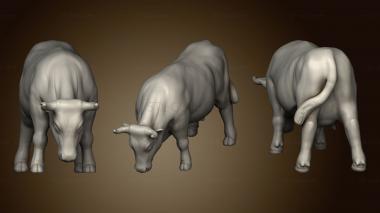 3D model Medieval Village Barnyard Cow (STL)