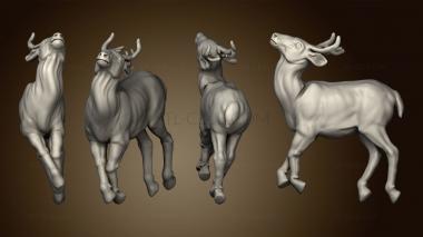 3D model Medieval Village Hunters Deer (STL)