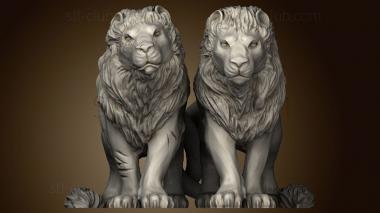 3D model Figurine Wondrous Power Gold Lions (STL)