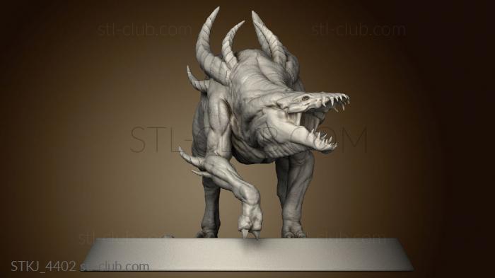 3D model HellHound Open Mouth open mouth (STL)