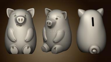 3D model LUPITA PIGGY BANK CHALLENGE PIG LG Sep (STL)