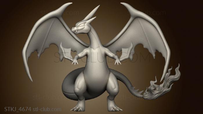 3D model mega charizard (STL)