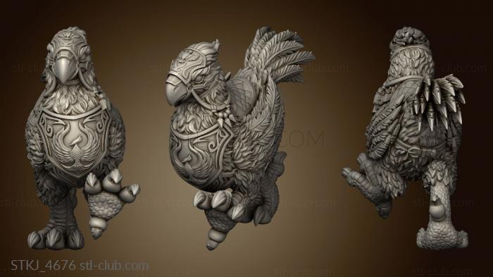 3D model Menagerie Miniature Big Bird Running (STL)