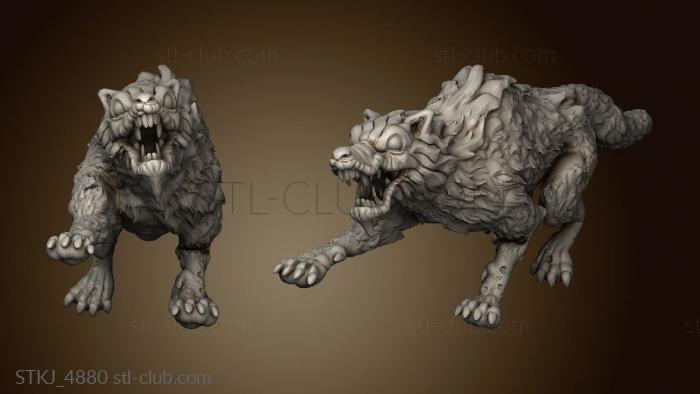 3D model Orc King Wolves Feral Wolf (STL)