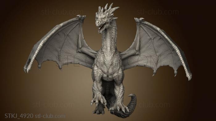 3D model Enemiesguss the Tall Green Dragon One (STL)