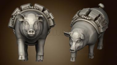 3D model Post Apocalyptic War Pig supp (STL)