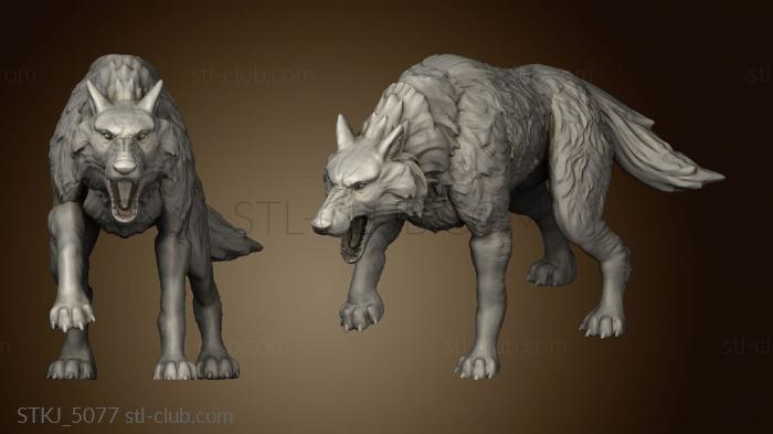 3D model Rise the Moon Witch Dire Wolf (STL)