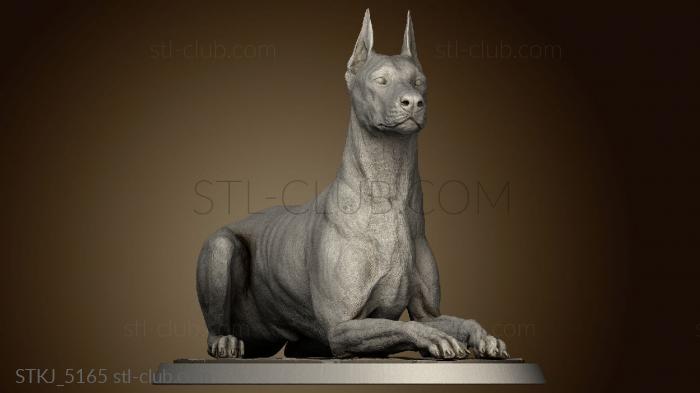 3D model Sisters the Dawn cross Doberman lay (STL)