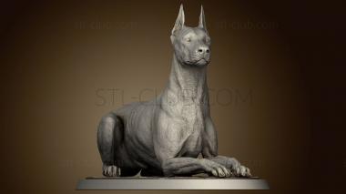 3D model Sisters the Dawn cross Doberman lay (STL)