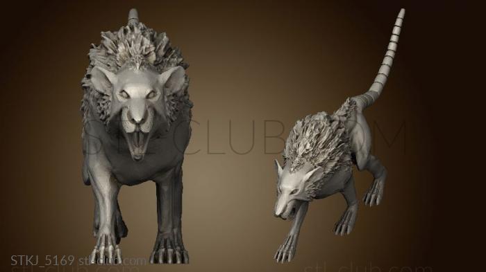 3D model Skavens Rat Wolf (STL)