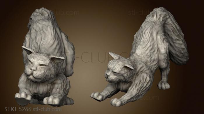 3D model Cats cat stretching (STL)