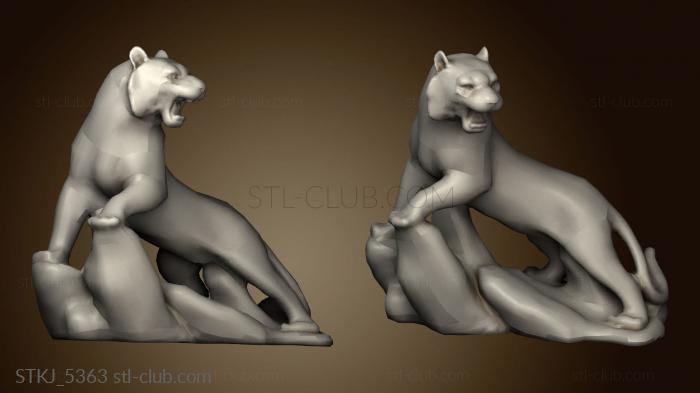 3D model Tiger Statue (STL)