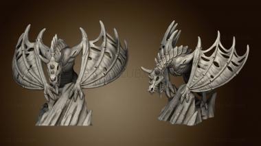 3D model winged horror rider (STL)