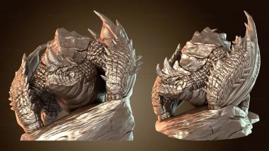 3D мадэль АДДОН Боги Монстры Орк Пасть Дракона (STL)