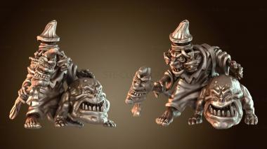 3D model Age Orks Mushroom Shaman with Pet Bouncer (STL)