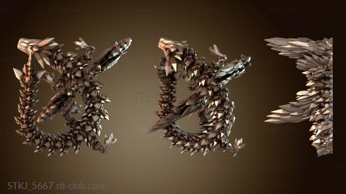 Статуэтки животных Сочлененный кристальный дракон с крыльями