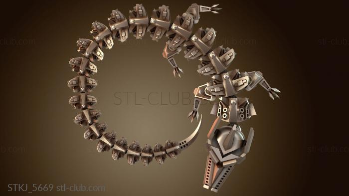 Статуэтки животных Версия шарнирного робота-дракона с подвижными челюстями