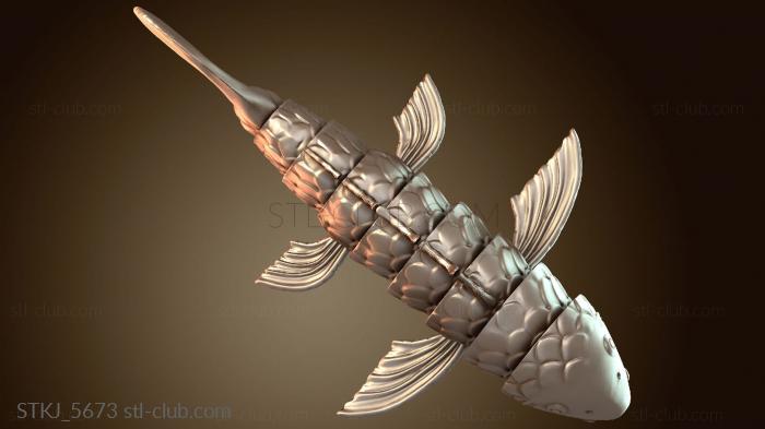 Статуэтки животных Шарнирная гибкая рыбка-кои