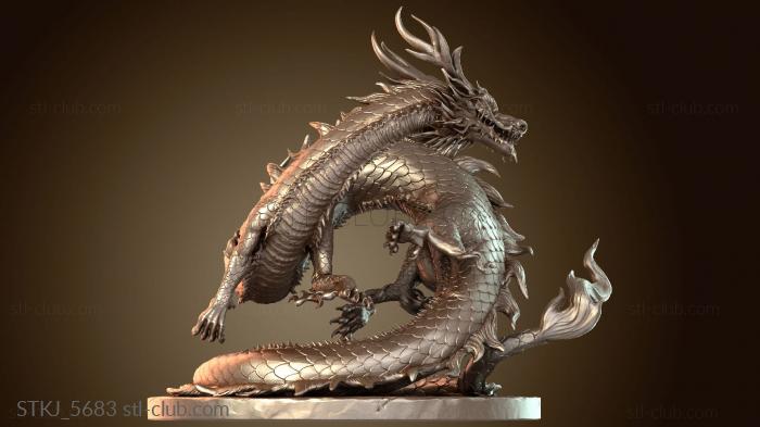 Статуэтки животных Скульптура азиатского дракона