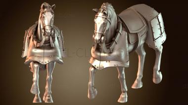 3D model Axeman Leader Mounted Horse (STL)