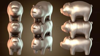 3D модель Лидер героев-медведей (STL)