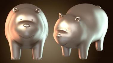 3D мадэль Медведь Сложенный (STL)