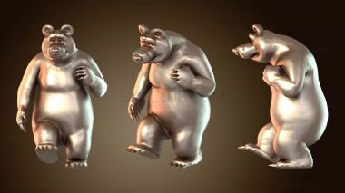 3D мадэль Медведь стоит (STL)
