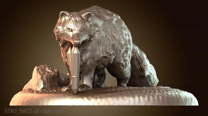 Статуэтки животных Зверь Енот Повседневный