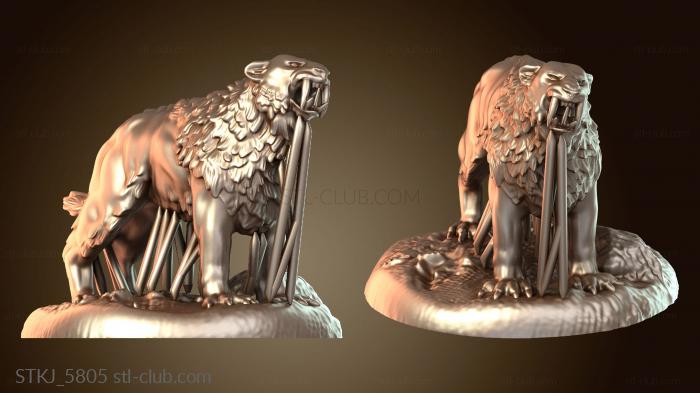 Статуэтки животных Экшн зверя и саблезубого тигра