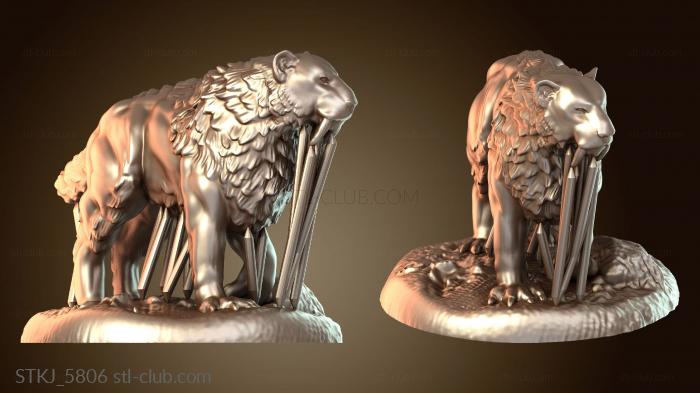 Статуэтки животных Зверь Саблезубый Тигр Повседневный