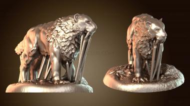 3D модель Зверь Саблезубый Тигр Повседневный (STL)