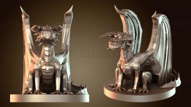 3D модель Черный дракон-змей (STL)